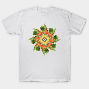 flamingos tropic mandala T-Shirt